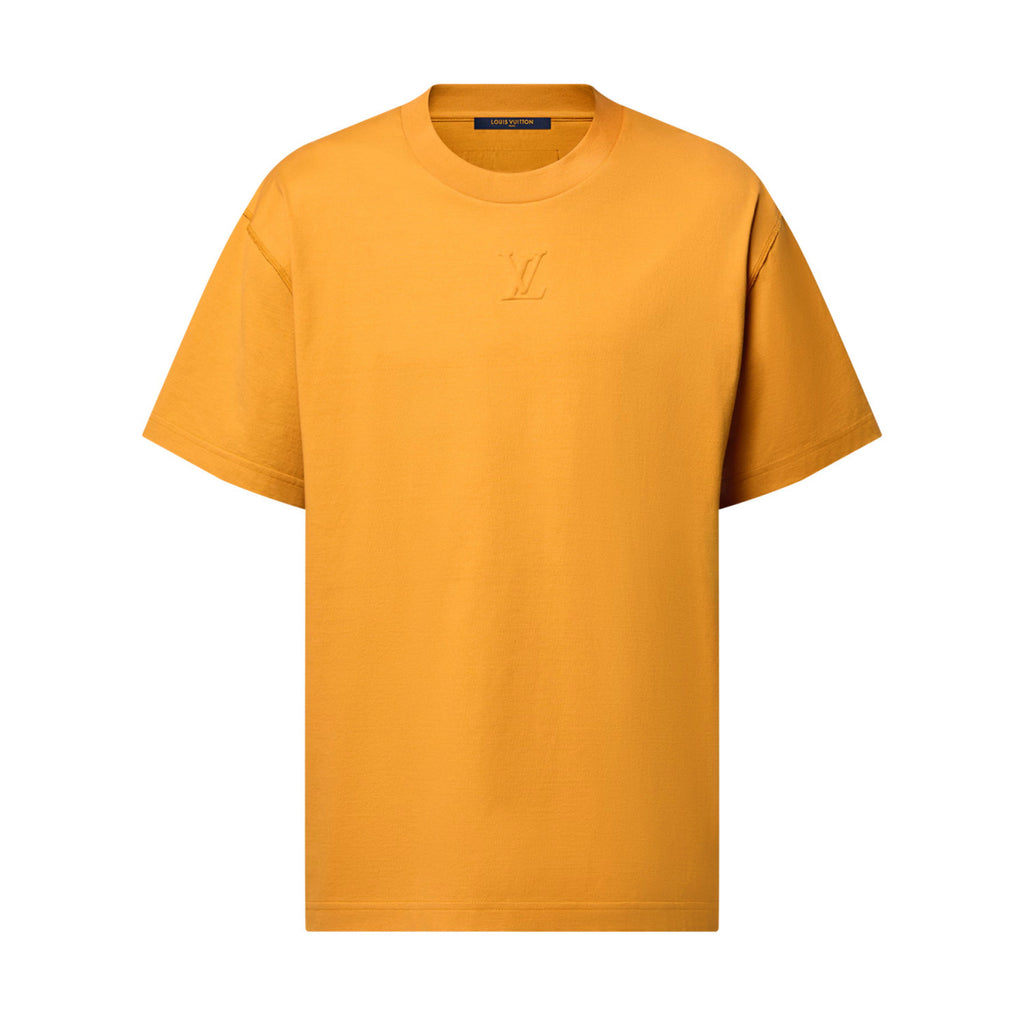 Louis Vuitton Men's Summer Solid Color Embroidered Logo Round Neck Cotton Short Sleeve T-Shirt #74122