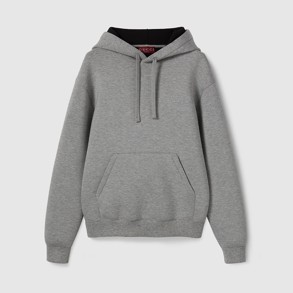 Gucci Double Viscose Jersey Sweatshirt in Grey Mélange #335119