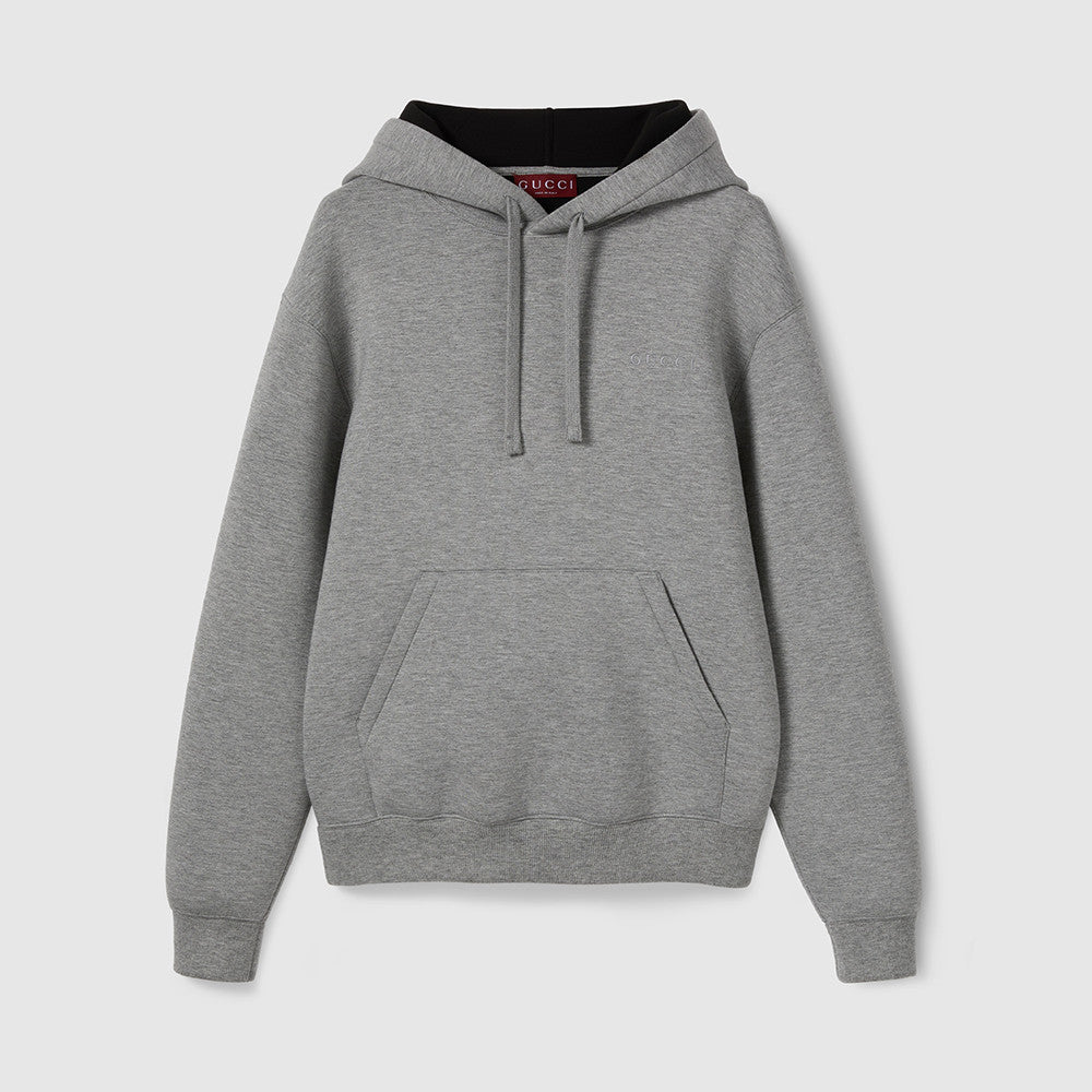 Gucci Double Viscose Jersey Sweatshirt in Grey Mélange #335119
