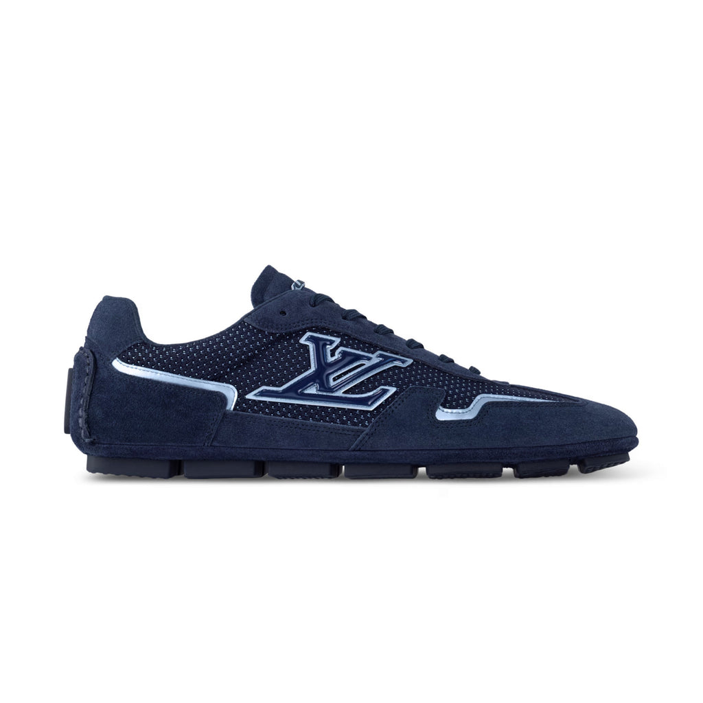 Louis Vuitton LV Rally Men's Solid Color Round Toe Lace-Up Low Top Thin Sole Cowhide Leather Sneakers Shoes #77475