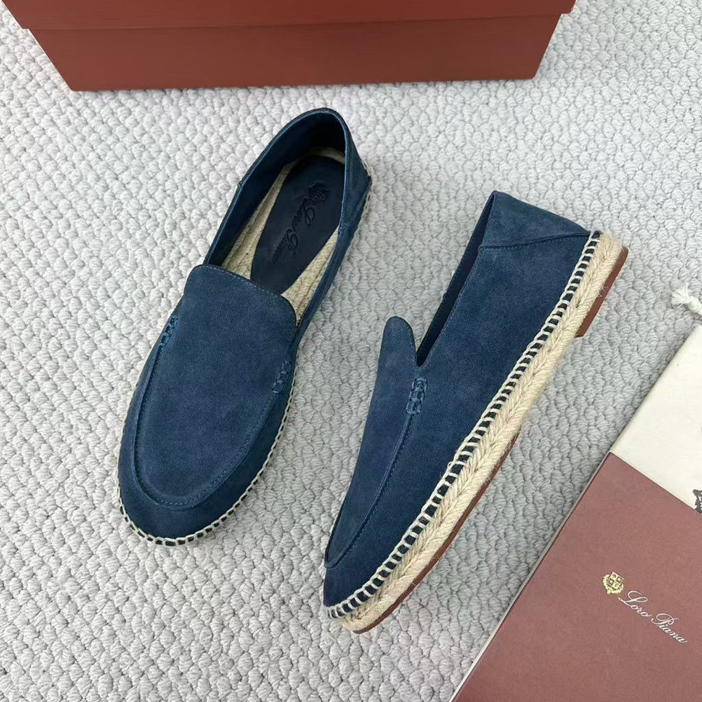 Loro Piana Seaside Walk Men's Casual Shoes Spring And Summer Suede Casual Shoes Fashion Temperament Comfortable Flat Shoes Slippers Ngvp #2224