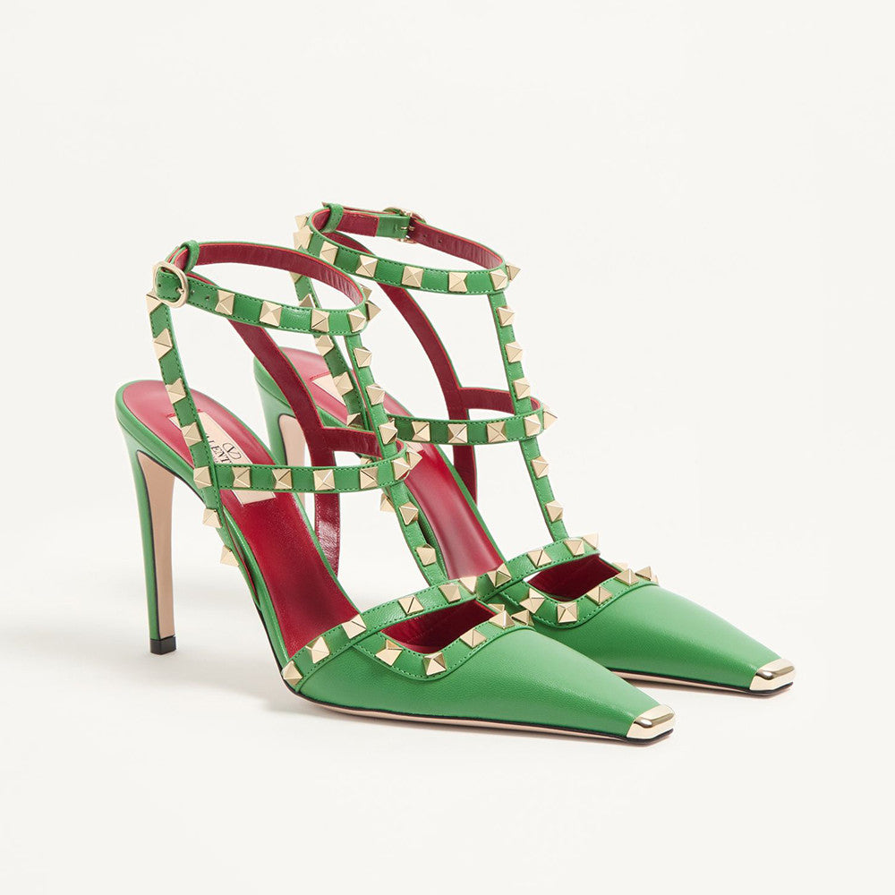 Valentino Rockstud Kidskin Pumps 100mm for Woman #385071