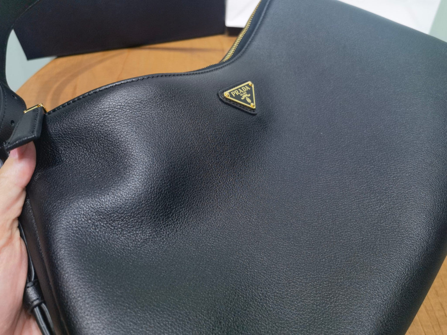 Prada Aimée Large Leather Shoulder Bag 1BC228 #334397