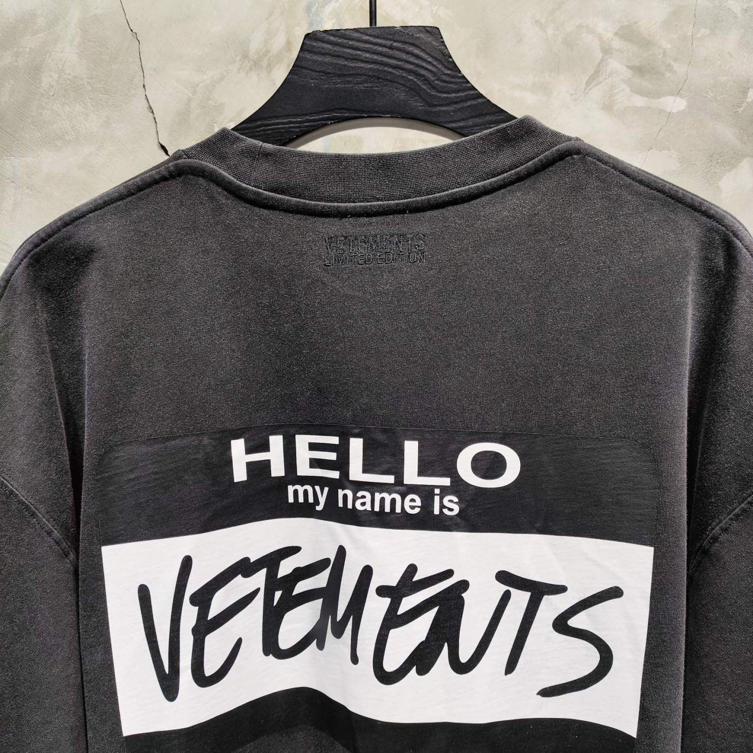 Vetements Men's Summer Black Round Neck Cotton Comfortable Loose Logo Printed Short Sleeve T-Shirt #73713