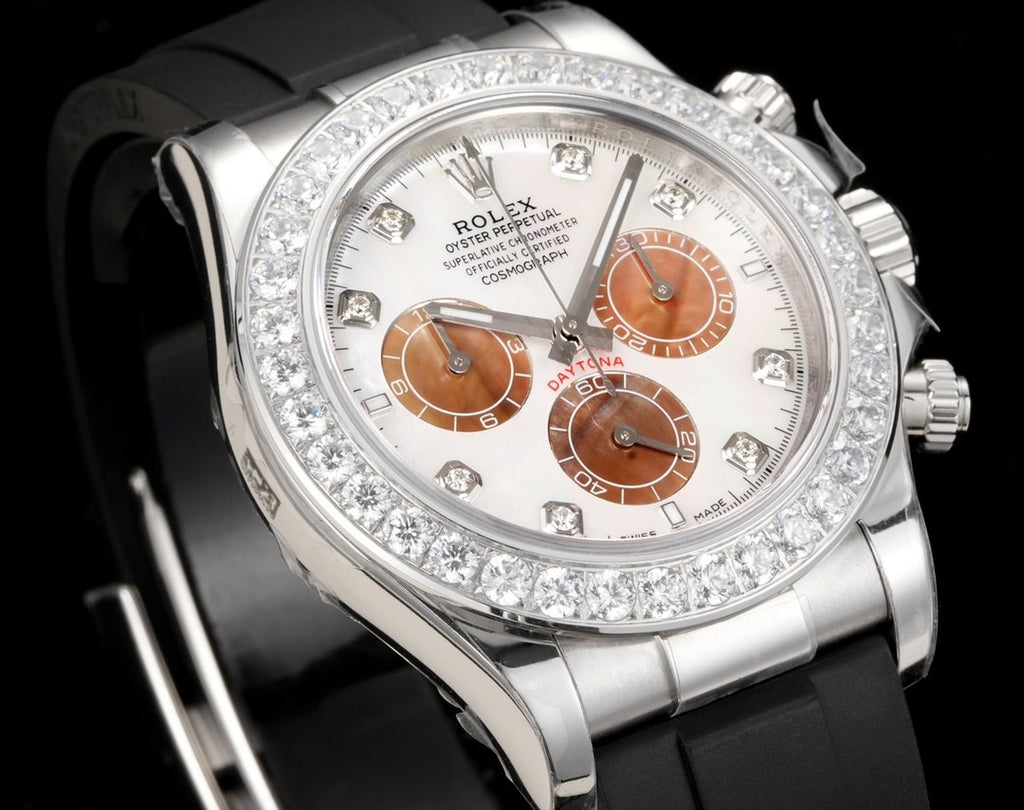 Rolex Men's Automatic Mechanical Movement 100 Meter Water Resistant Dial Watch with Diamonds #74589
