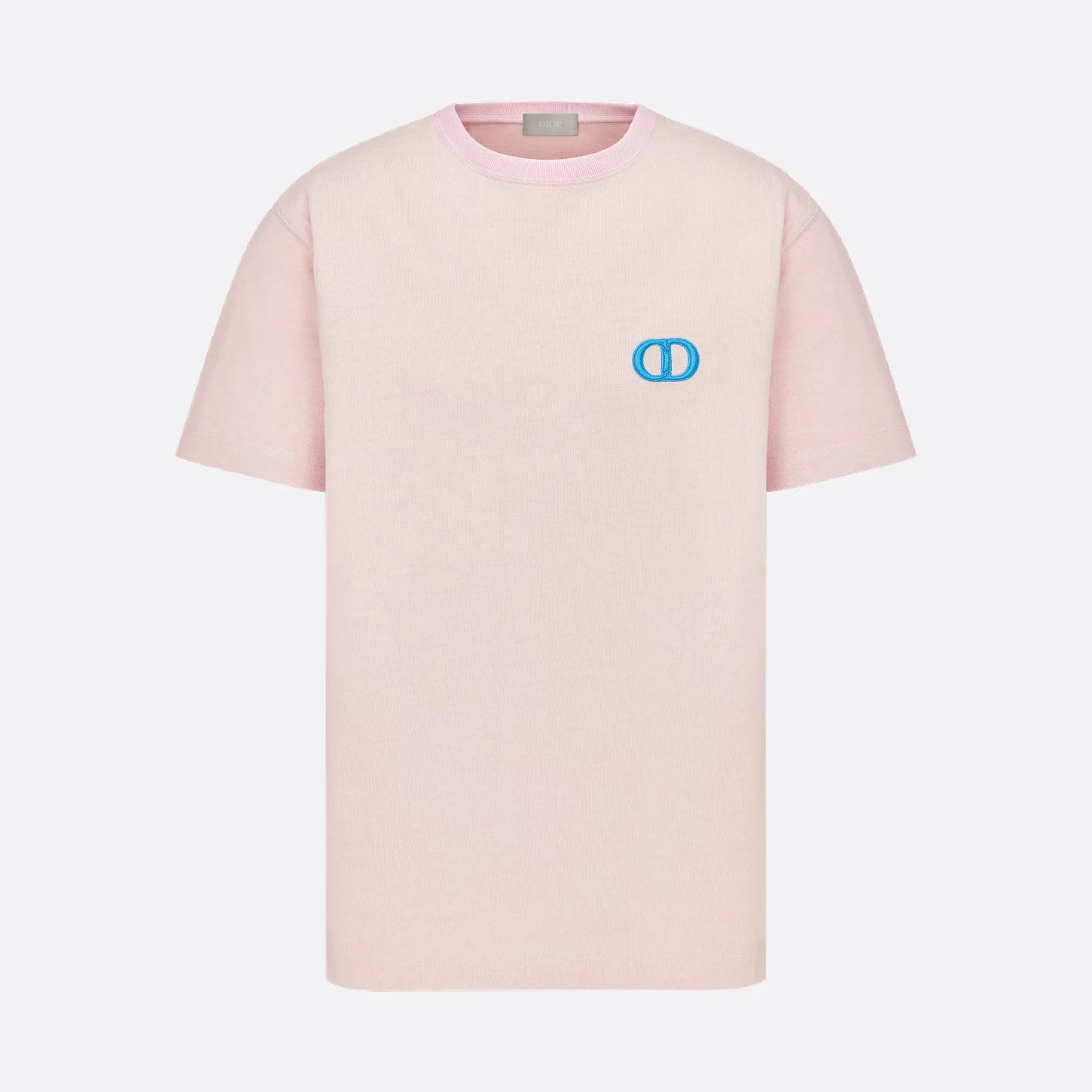 Dior Men's Summer Logo Embroidery Loose Solid Color Round Neck Cotton Short Sleeve T-Shirt #74449