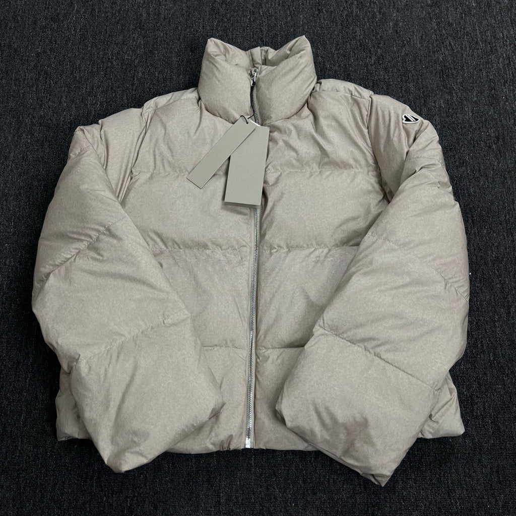 Rick Owens x Moncler Men's Women's Winter Solid Colour Standing Collar Zipper Long Sleeve Loose Down Jacket Short Jacket Ngvp #1568