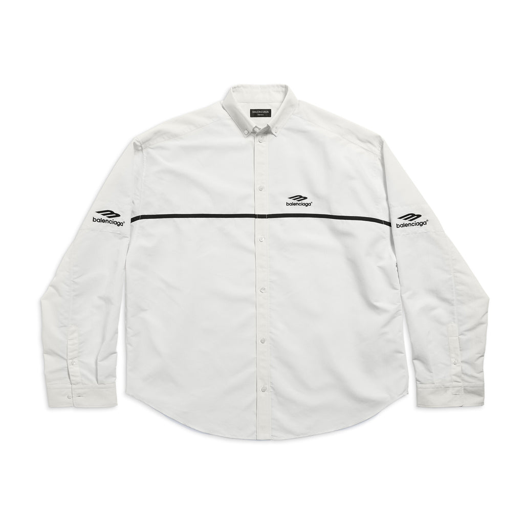 Balenciaga Men's 3B Sports Icon Tracksuit Shirt Oversized Summer Solid Colour Cotton Single Breasted Long Sleeve Shirt #97865