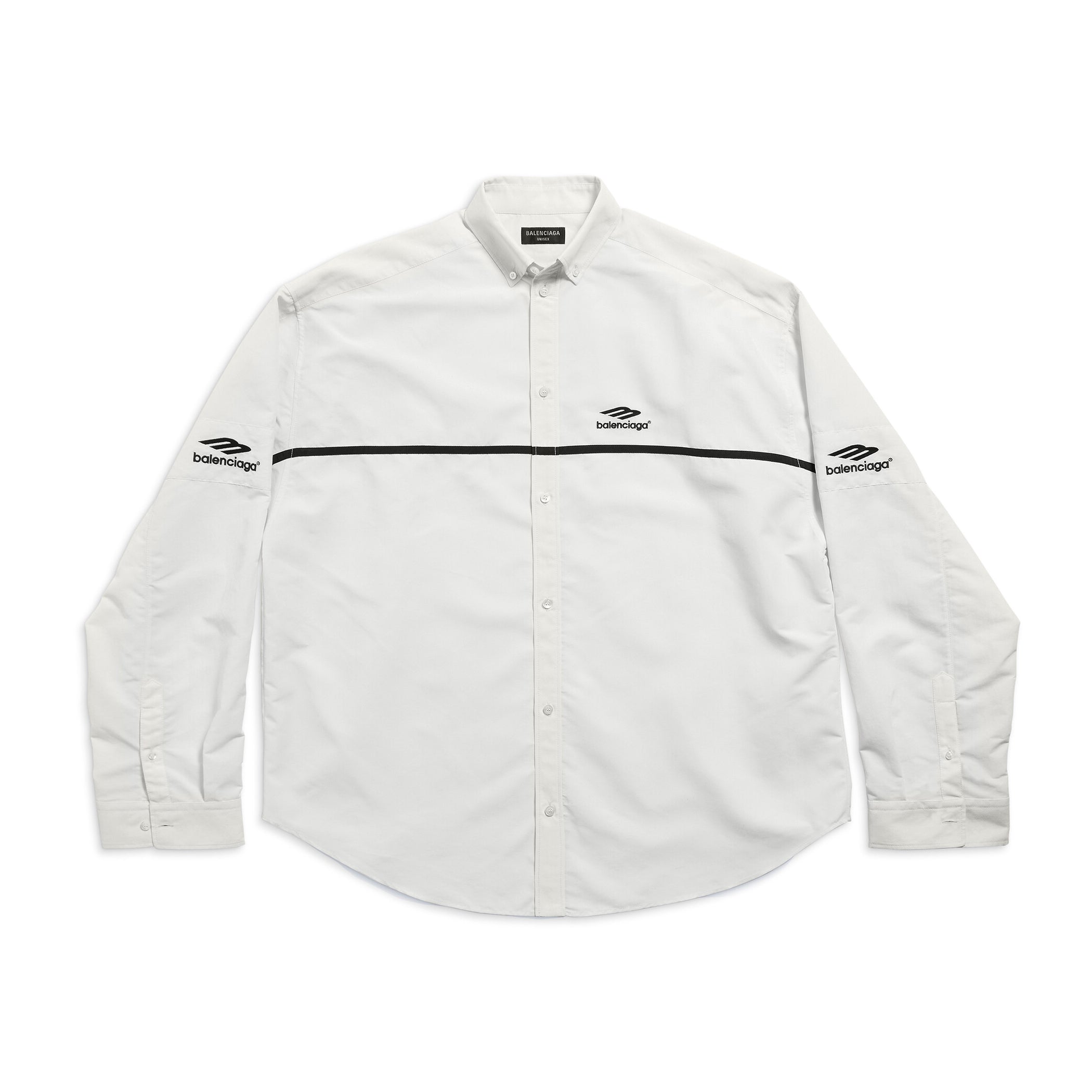 Balenciaga Men's 3B Sports Icon Tracksuit Shirt Oversized Summer Solid Colour Cotton Single Breasted Long Sleeve Shirt #97865
