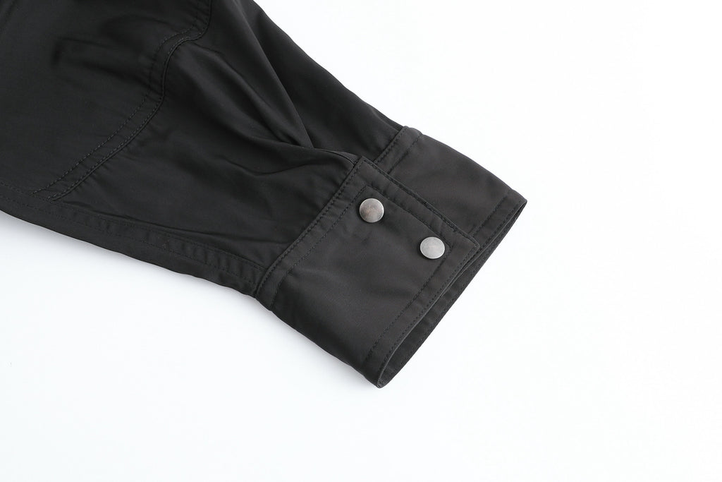 DRIES VAN NOTEEN Men's Fall/Winter Waterproof Coating Anti-static Quilted Cotton Sandwich Hooded Zipper Bomber Long Sleeve Jacket Men's Black #332176