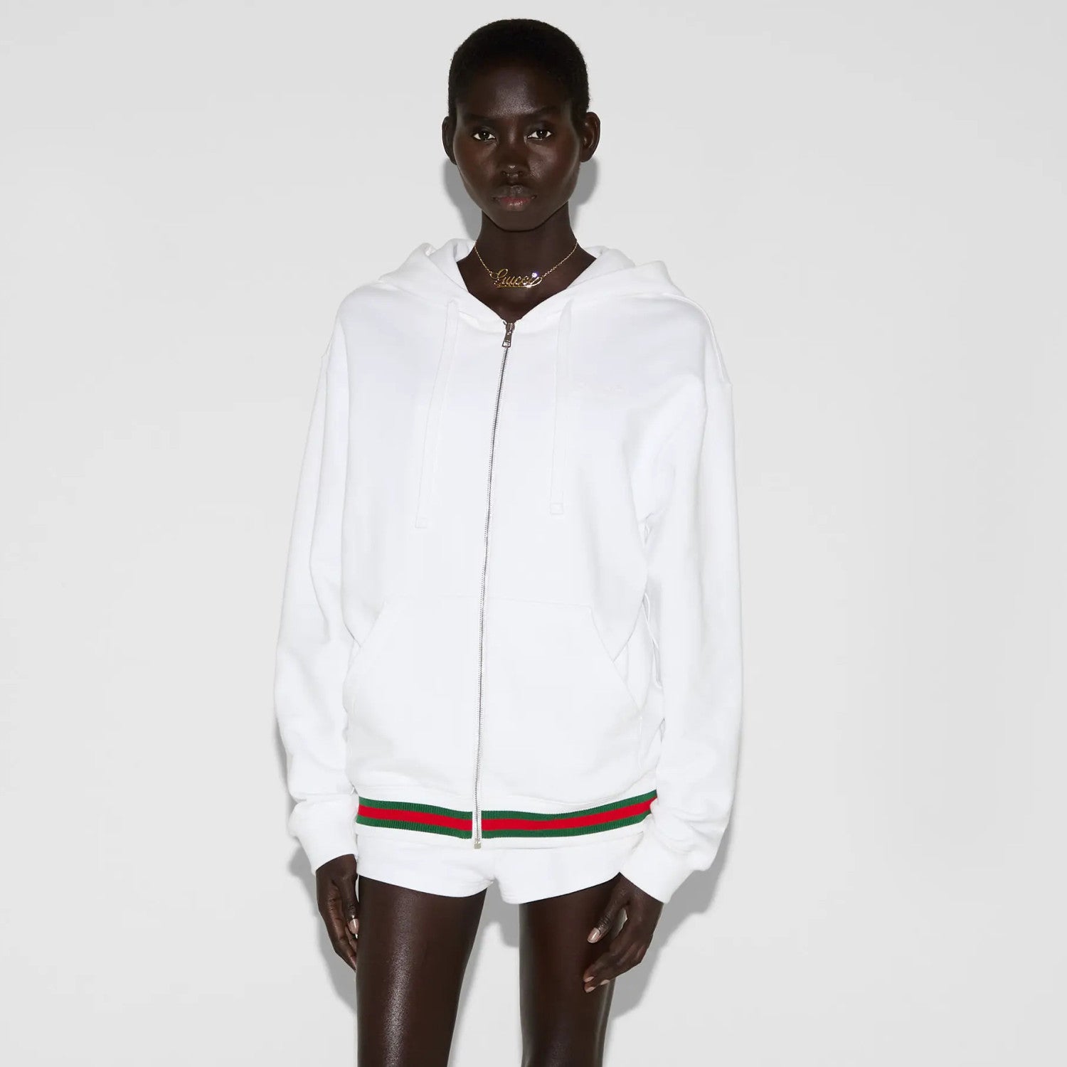Gucci Men's And Women's Spring/fall Fashion Casual Solid Color Hooded Zipper Pullover Sweatshirt With Letter Embroidery Long Sleeve Jacket Sweatshirt #79289