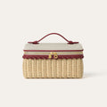 Loro Piana Extra Pocket L19 East-west Wicker Cotton Linen Rattan Multicolor Pattern Spring Summer Collection Top Handle  Bag Bags FAQ9101 #84358A