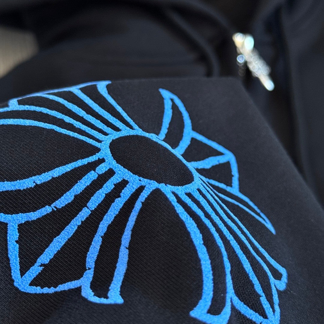 Chrome Hearts Blue Cracked Print Sweatshirt #334014
