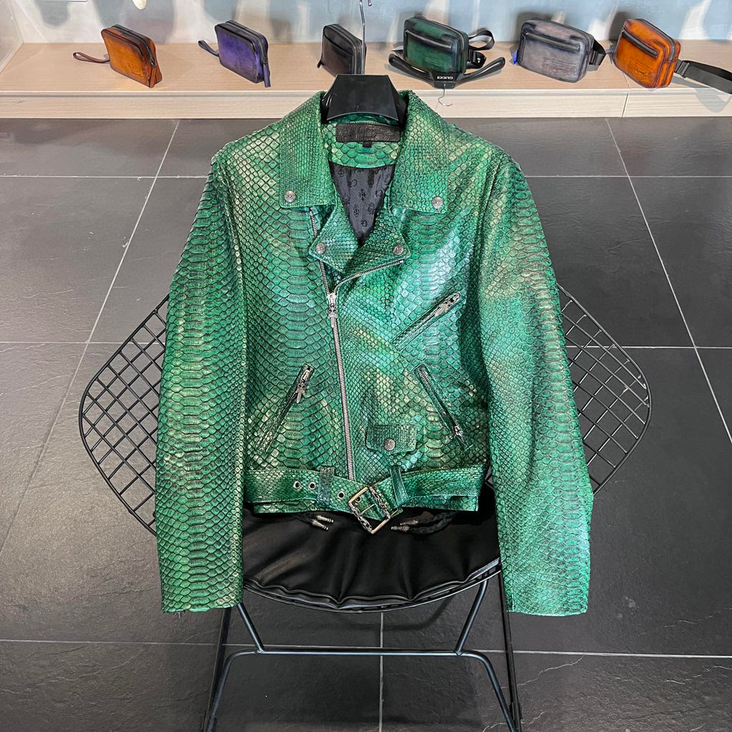 Chrome Hearts Scale Biker Leather Jacket #96638