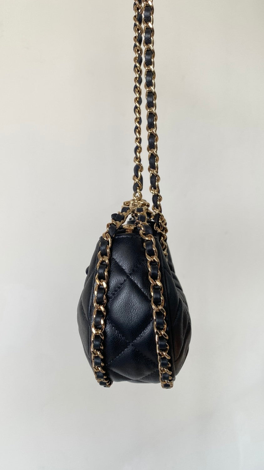Chanel Diamond Chain Moon Bag Fashionable and Versatile Shoulder Crossbody Bag #332644