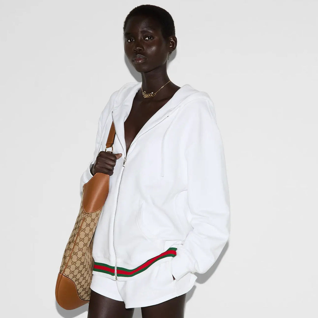 Gucci Men's And Women's Spring/fall Fashion Casual Solid Color Hooded Zipper Pullover Sweatshirt With Letter Embroidery Long Sleeve Jacket Sweatshirt #79289