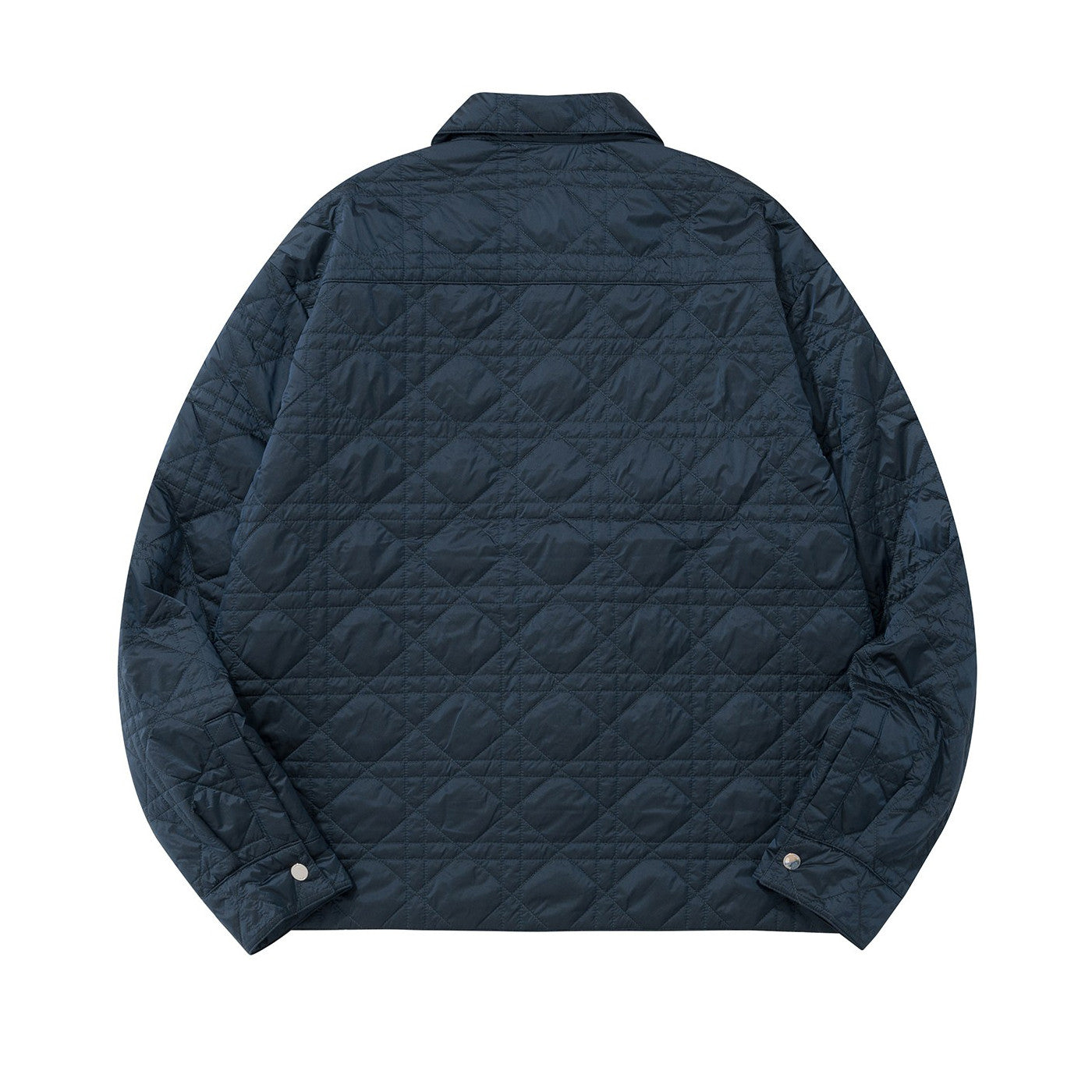 Dior Men's Spring And Fall Navy Blue Lapel Single Breasted Straight Long Sleeved Jacket #98586