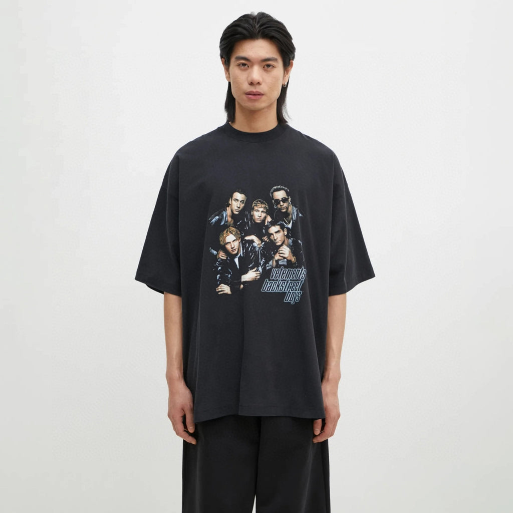 Vetements Men's Summer Portrait Pattern Printed Round Neck Cotton Short Sleeved T-shirt #76957