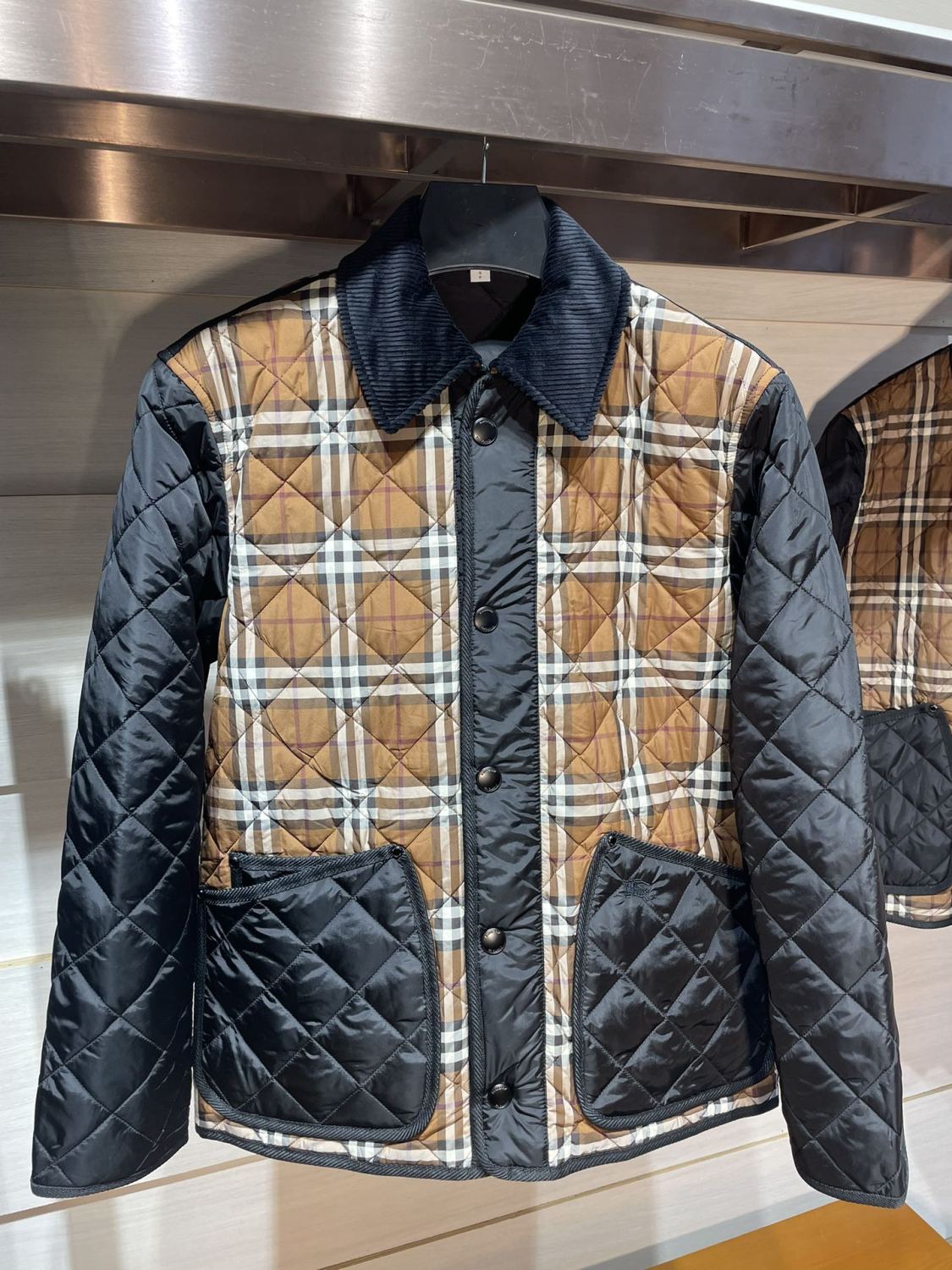 Burberry Men's And Women's Fall And Winter Color Blocking Plaid Print Single Breasted Loose Casual Long Sleeved Jacket #73144