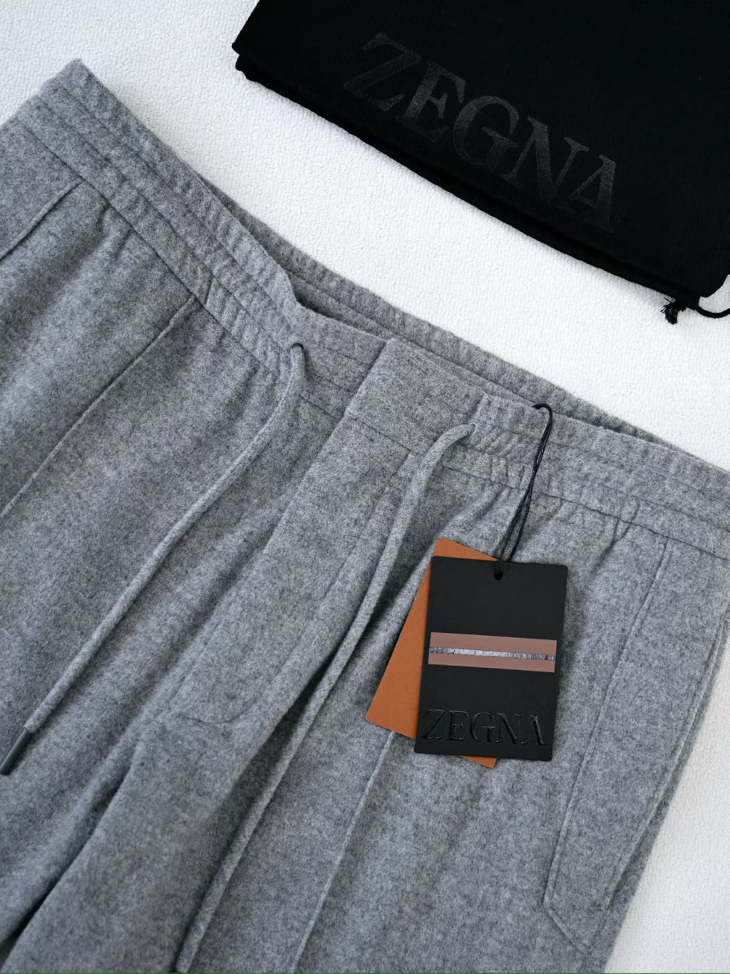 Zegna Grey Mélange Wool Joggers #334675