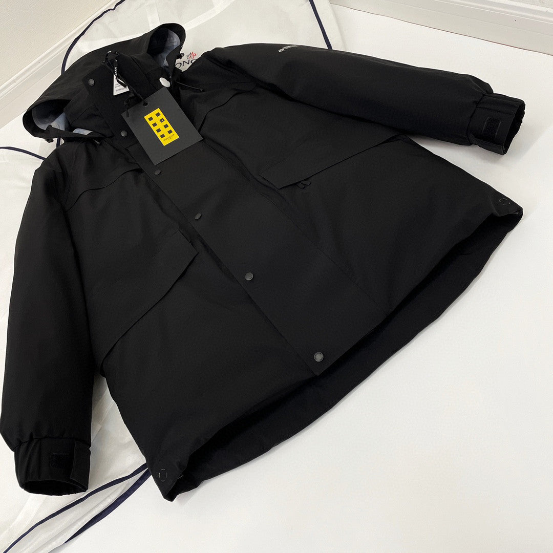 Moncler Black Hooded Down Jacket #22155