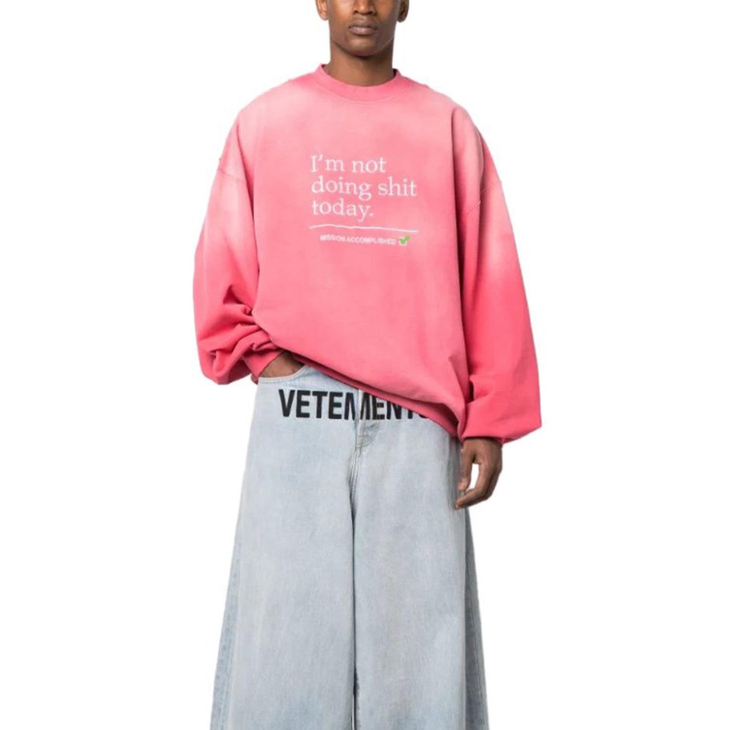 Vetements Letter Print Pullover Sweatshirt Ngvp #6725
