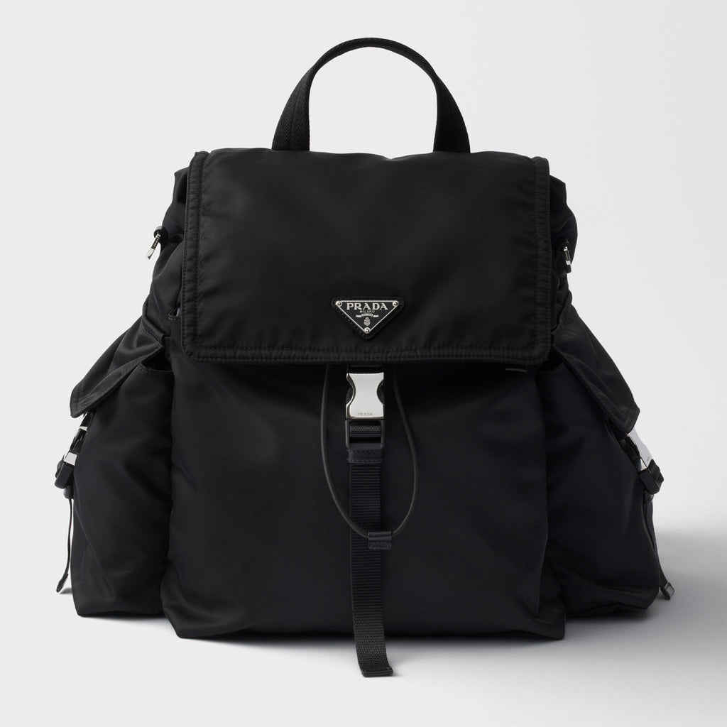 Prada Explore Re-nylon And Leather Backpack For Men - Black Fashionable Backpack. Casual Multi-pocket Bag 2vz118_2dw3_f0002_v_ooo #82291A