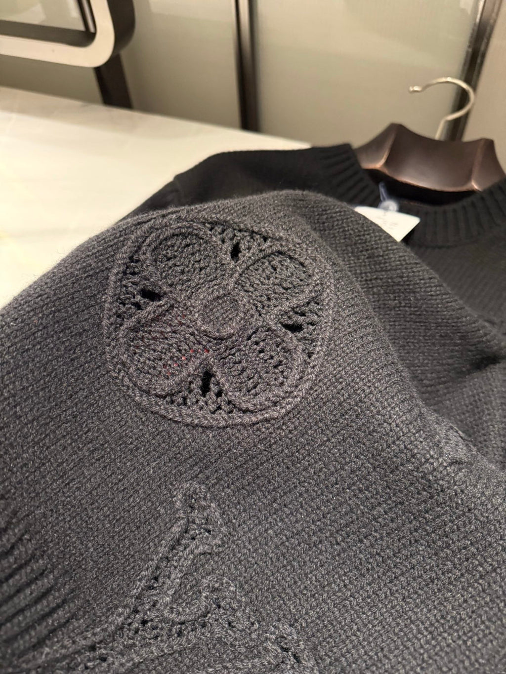 Louis Vuitton Men's Embellished Knitted Crewneck 1AJBWY #334453