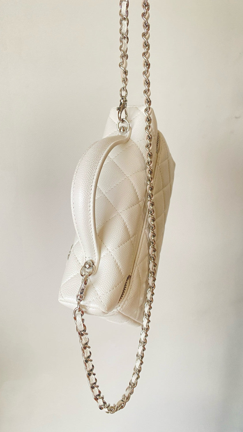 Chanel Women's Fashion Classic Solid Color Diamond Quilted Logo Leather Zipper Chain Shoulder Bag Crossbody Bag Bags AS5740-B22144-94305 #79348