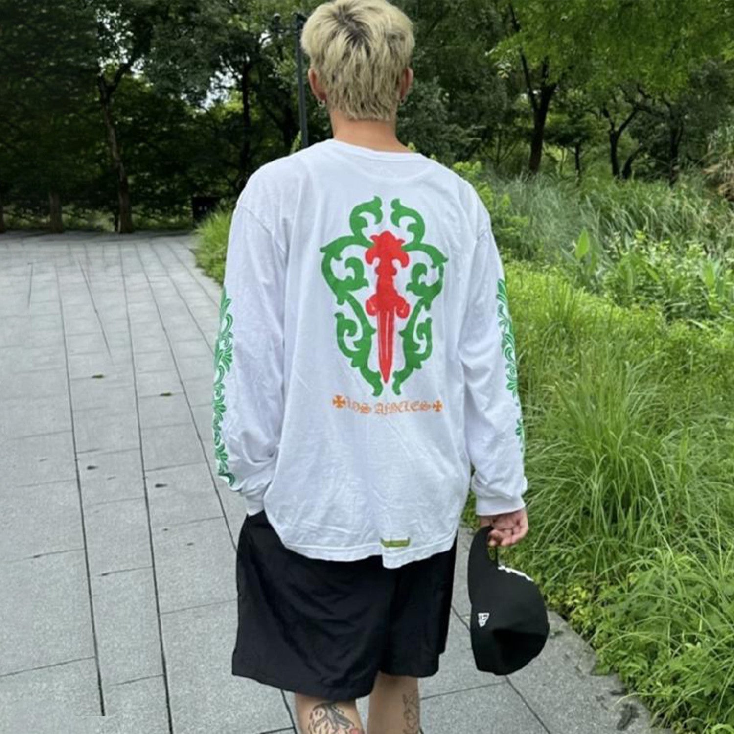 Chrome Hearts Men's Women's Summer Chao Printed Embroidered Letters Long-Sleeved T-Shirt Men And Women Loose Cotton Bottoming Shirt Tops #76433