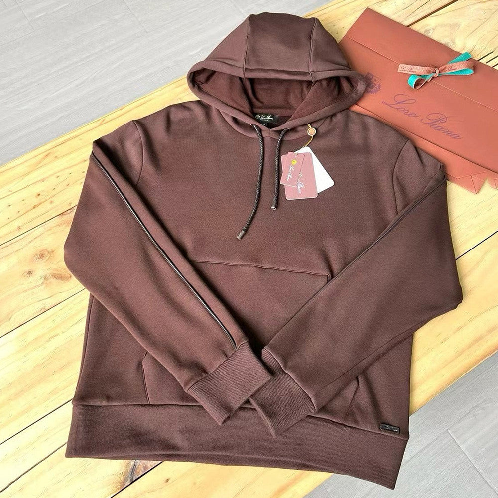 Loro Piana Men's Autumn And Winter Solid Color Loose Casual Hooded Long Sleeve Pias Sweatshirt Warm Pants Ngvp #7565