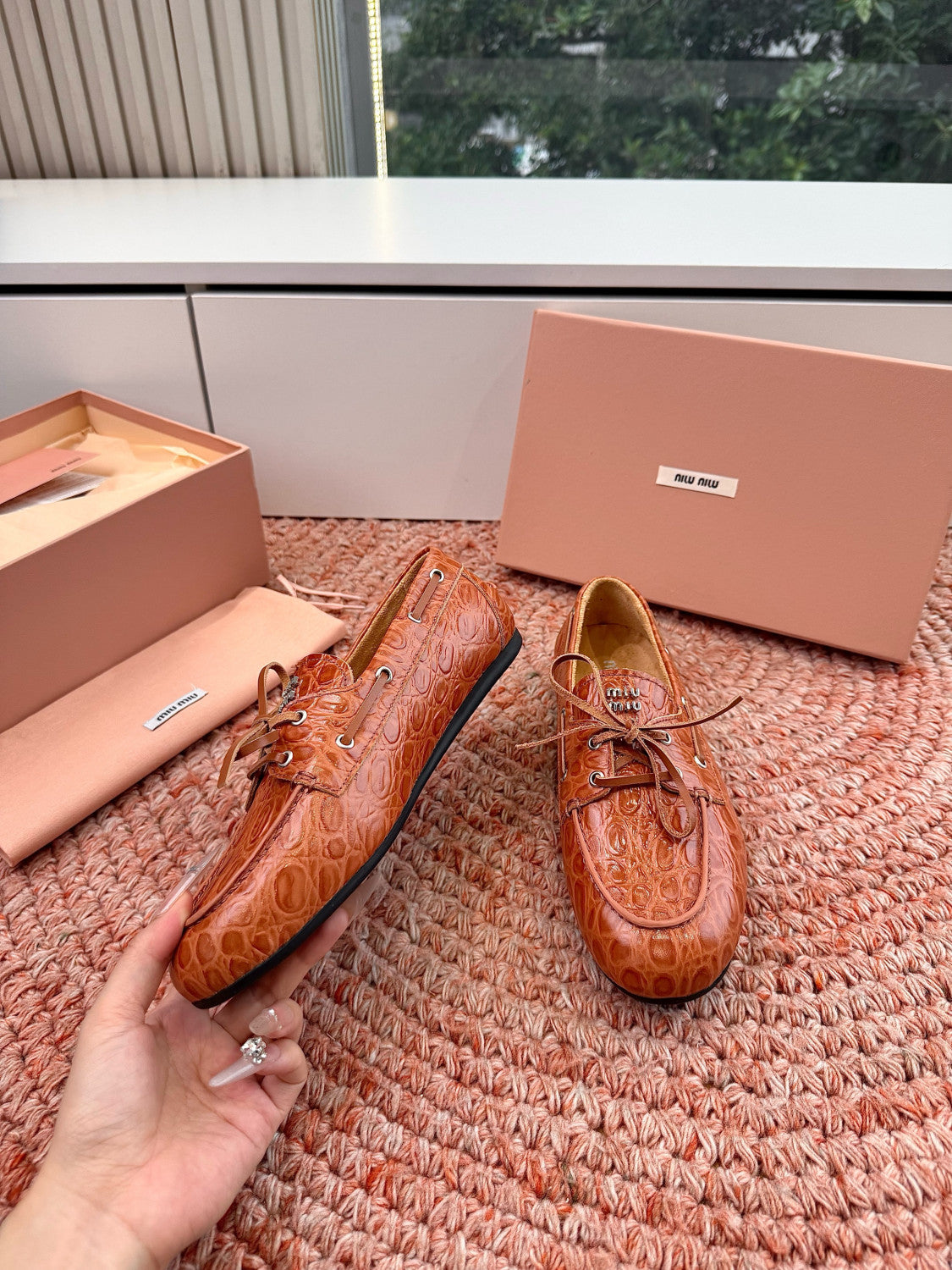 MiuMiu Mesh Mary Jane Shoes #383824