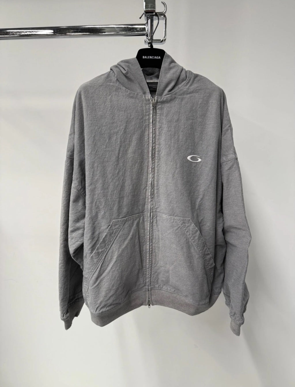 Balenciaga Top-quality Version Men's Trompe L Œil Hoodie Pants in Heather Grey#335727