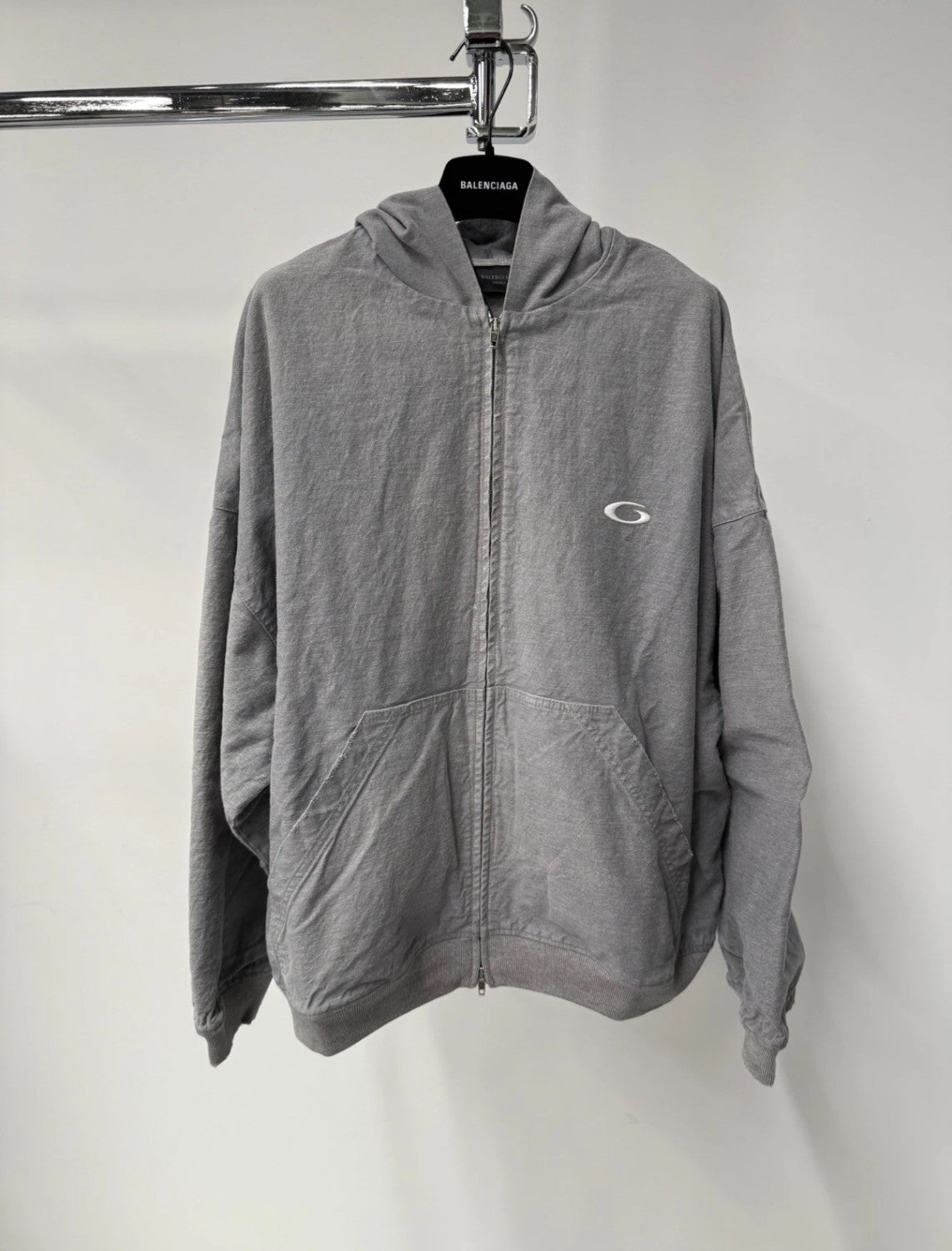 Balenciaga Top-quality Version Men's Trompe L Œil Hoodie Pants in Heather Grey#335727