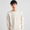 Prada Men's Spring and Autumn Solid Color Splicing Round Neck Embroidery Printed Logo Long Sleeve Sweater Pullover #98666