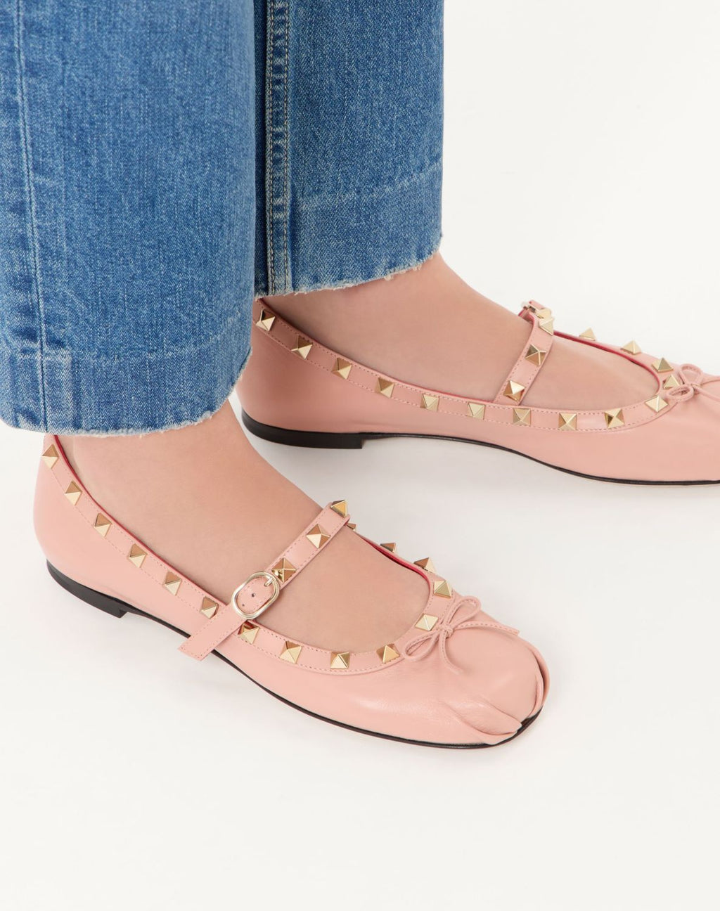 Valentino Mary-jane Rockstud Ballerina In Nappa 05mm for Woman #385077