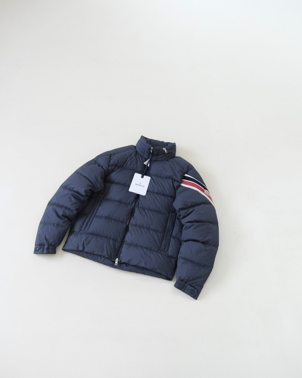 Moncler Arm Three Color Webbing Stand Collar Down Jacket Goose Down Windproof Waterproof Warm And Wear Resistant #332484