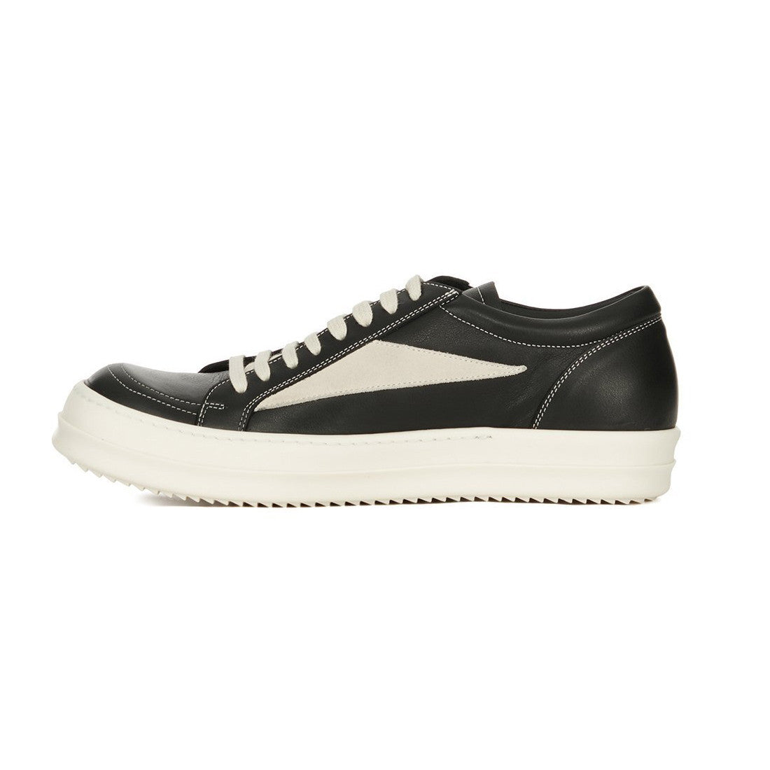 Rick Owens Men's And Women's Spring/Fall Fashion Casual Round Toe Lace Up Color Block Flat Low Top Sneakers Shoes #79449