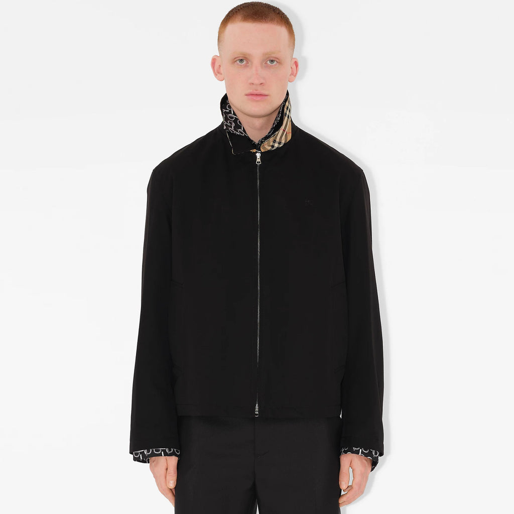 Burberry Men's Autumn and Winter Solid Color Logo Embroidery Zipper Casual Long Sleeve Cotton Jacket #73199
