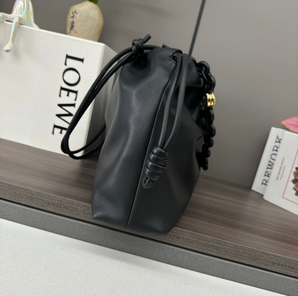 Loewe Flamenco Purse Women's Fashion Classic Solid Color Soft Napa Lambskin Leather Pleated Design Brand Logo Magnetic Buckle Closure Crossbody Bag Shoulder Bag Handbag Bags A411FPDX01-6579 #78346