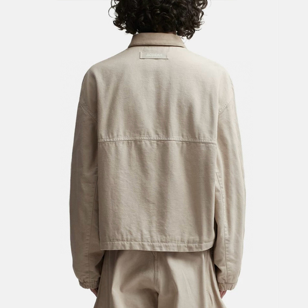 Jacquemus Men's Spring And Summer Fashion Short Solid Color Lapel Zipper Cotton Jacket Retro Casual Jacket Ngvp #7685