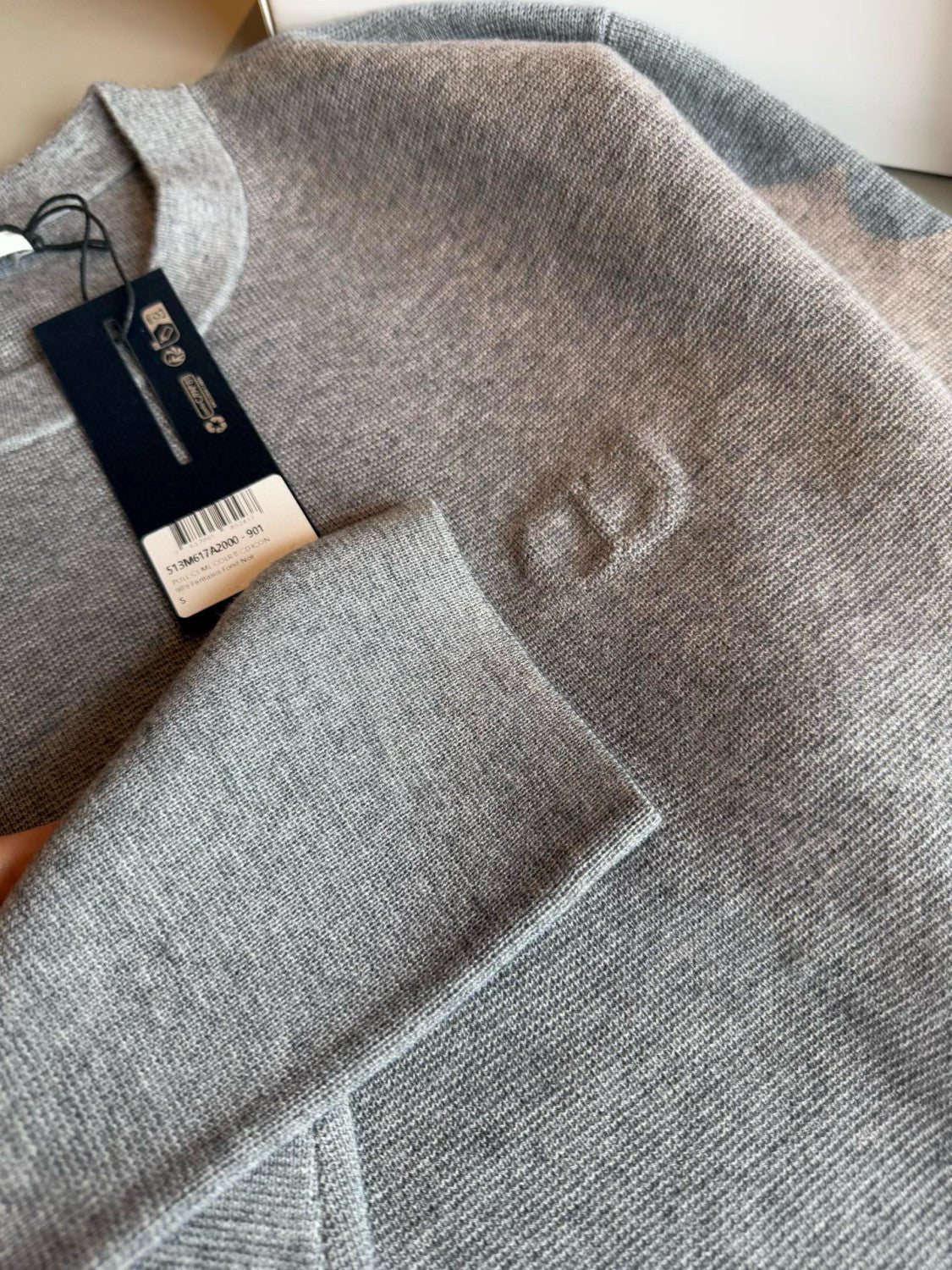 Dior Men's Spring and Autumn Solid Color Round Neck Cotton Wool Long Sleeve Sweater #75515