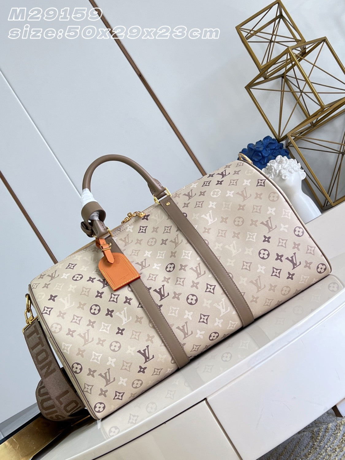 LOUIS VUITTON Keepall Bandoulière 50 Monogram Heritage M29159#382241