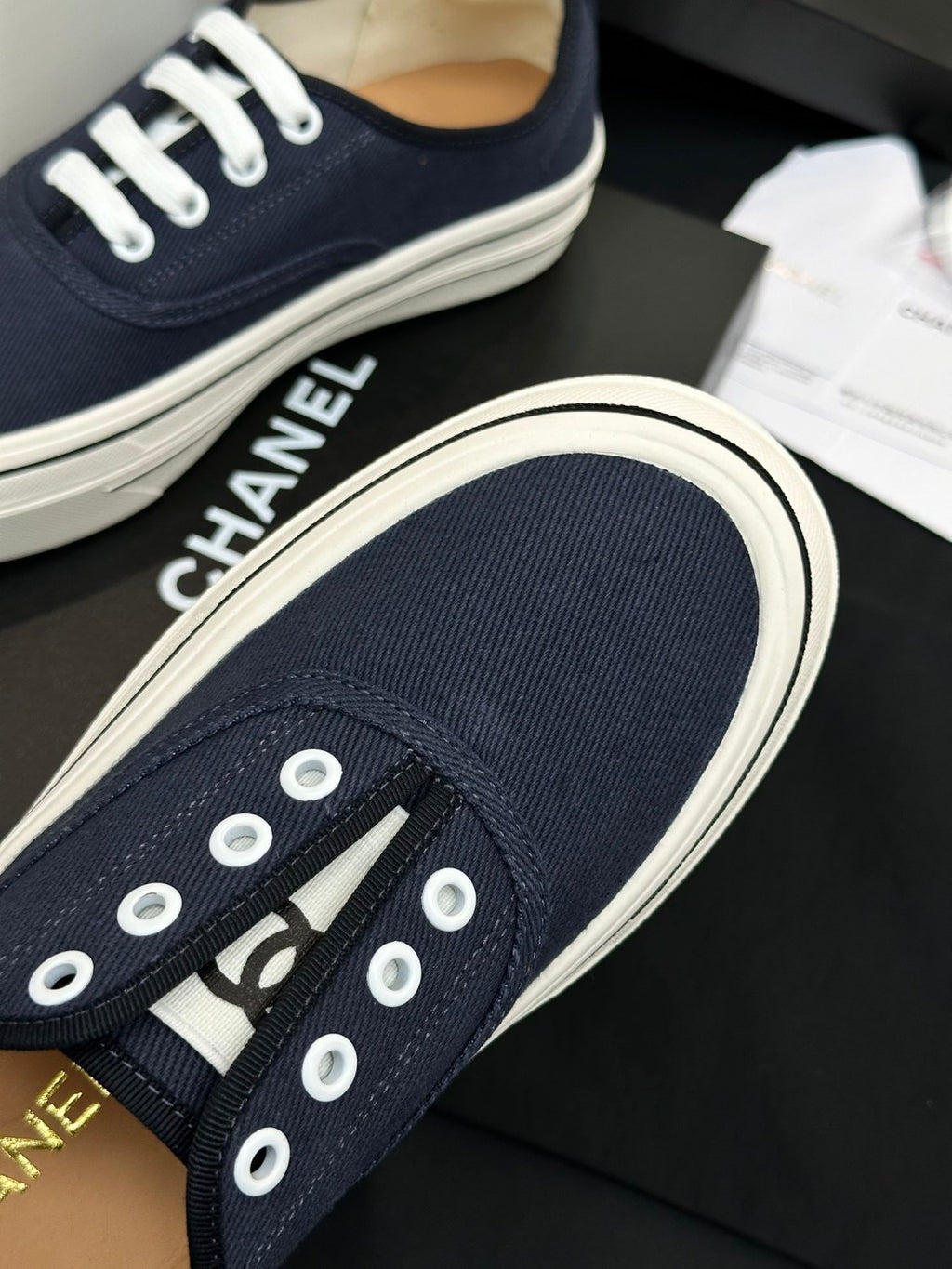 Chanel Platform Canvas Shoes #386499