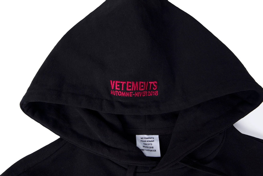 Vetements Men's Women's Spring And Autumn Punk Style Printed Loose Solid Color Hooded Sweatshirt Ngvp #303358