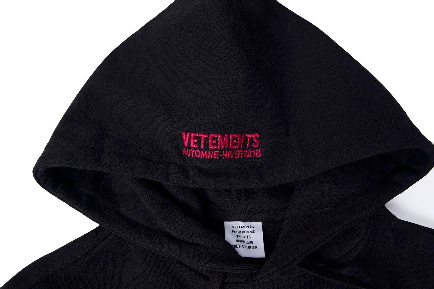 Vetements Men's Women's Spring And Autumn Punk Style Printed Loose Solid Color Hooded Sweatshirt Ngvp #303358