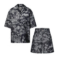Louis Vuitton Men's Summer Botanical Print Full Print Lapel Single Breasted Short Sleeve Shirt Button Down Shorts Suit Set #99966