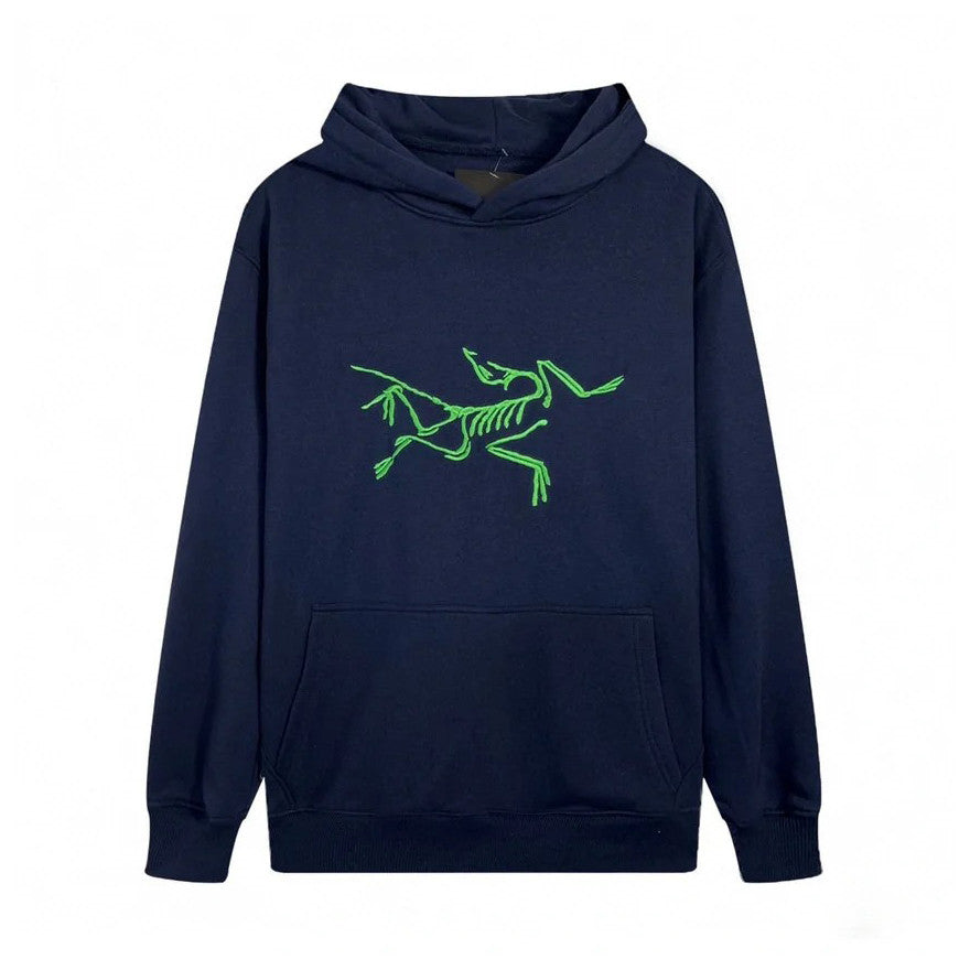 Arcteryx Men's and Women's Autumn Clashing Logo Printed Solid Color Loose Hooded Sweatshirt Pullover #97948