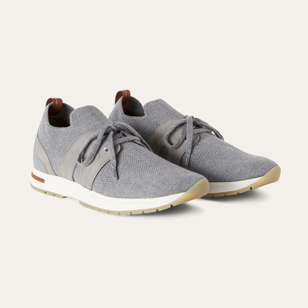 Loro Piana Lady Flexy Walk Sneaker Wish Wool Ancient Sandstone Low Top #383060