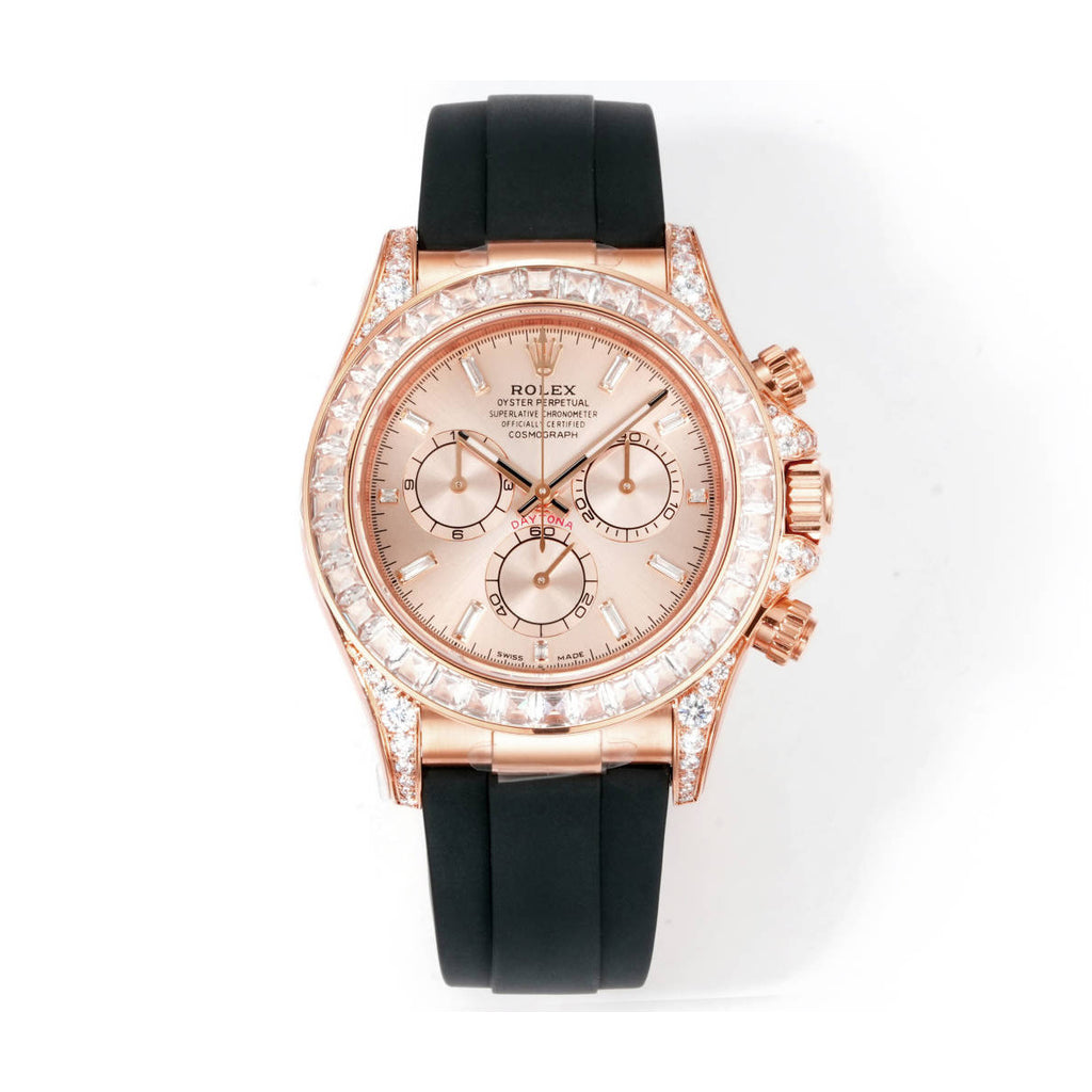 Rolex Men's Automatic Mechanical Movement 100 Meter Water Resistant Dial Watch with Diamonds #75863